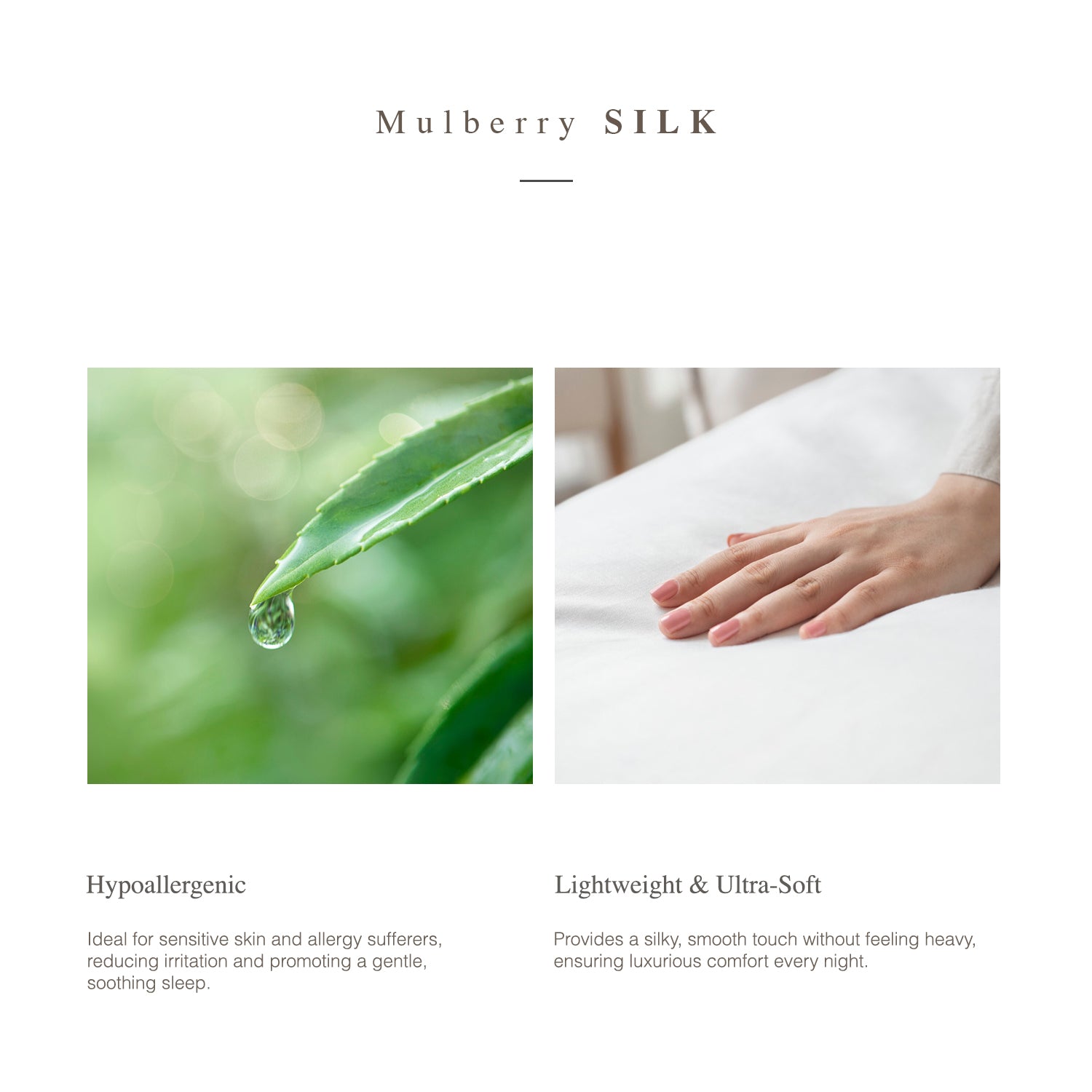 Bellami Reece Tencel Silk Duvet – Luxurious Mulberry Silk & Silk-Like Fiber Filling