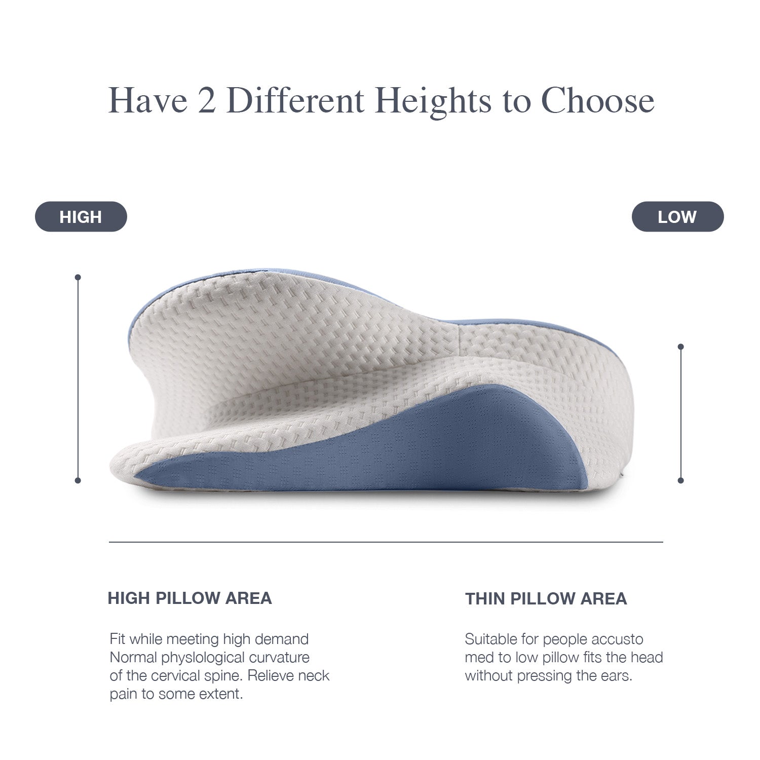 Bellami Plus Tech Series Arc-Butterfly Memory Foam Pillow Ergonomic Neck Support