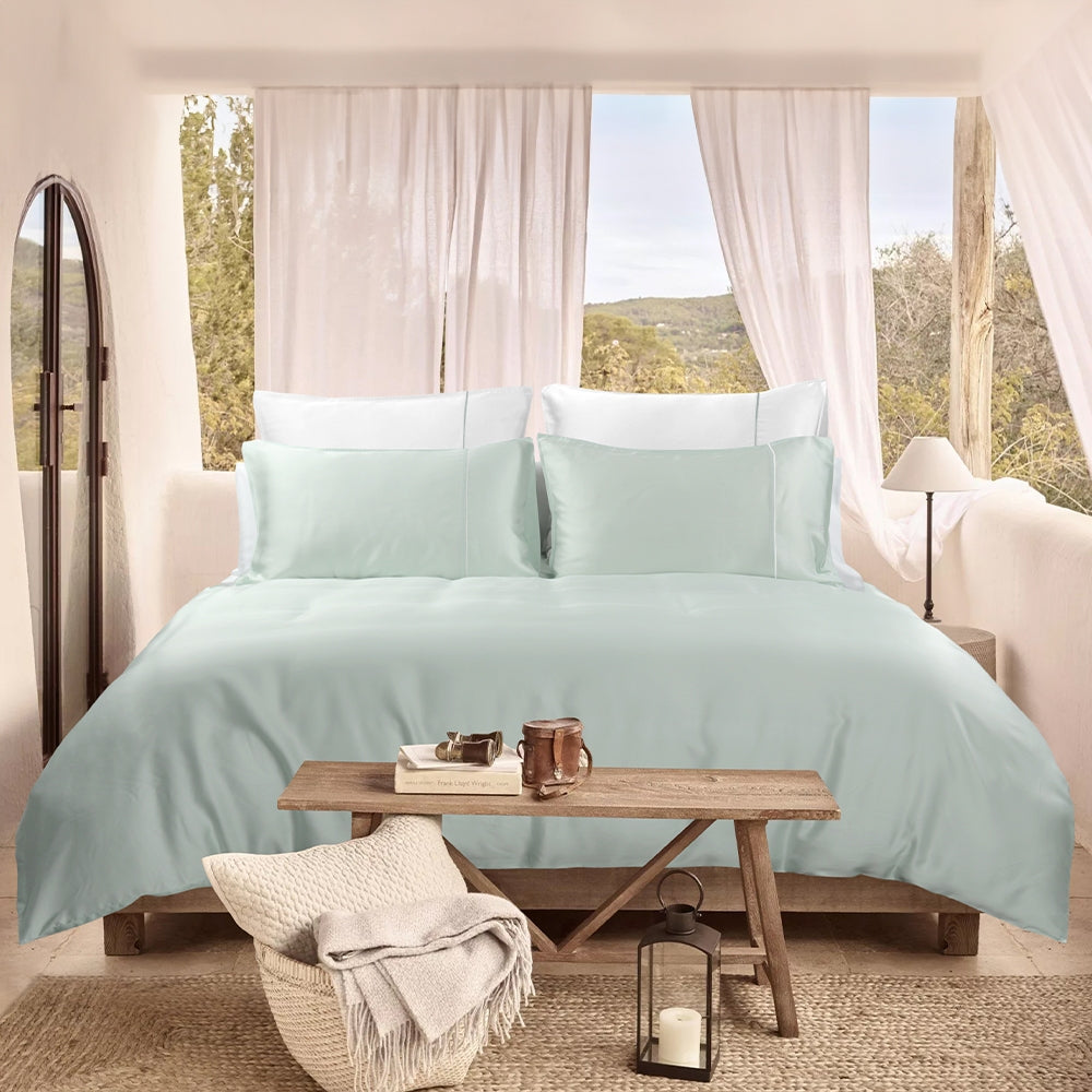 Bellami I Nano Puzzle Mini I Trinity 100% TENCEL™ Solid I 1100TC I Fitted Sheet Set I Bed Set I Pillow Case I Bolster Case - 6 Colours