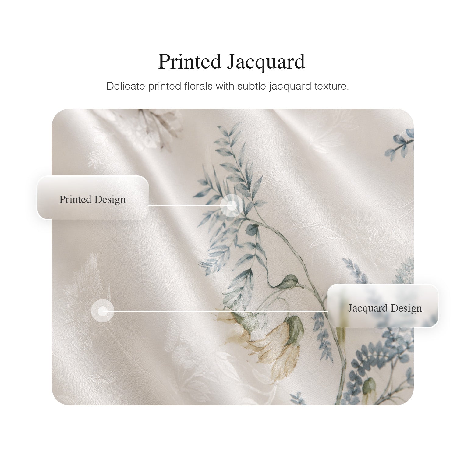 Intero Cupro Morgan 1800TC PIMA Cotton Printed Jacquard Luxury Bedding Set