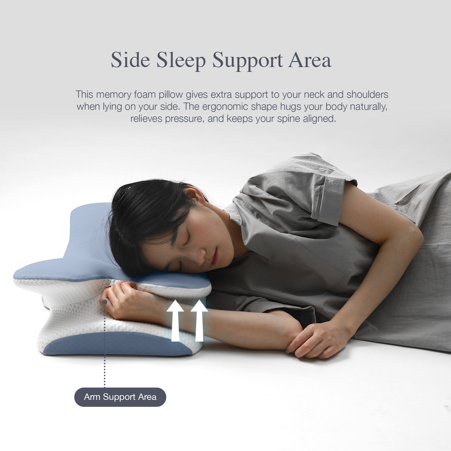 Bellami Plus Tech Series Celeste Comfort Memory Foam Pillow Ergonomic Support