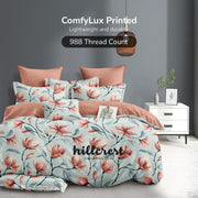 Hillcrest I 988TC ComfyLux I Printed Bedding Collection I Fitted Sheet Set - Petalux
