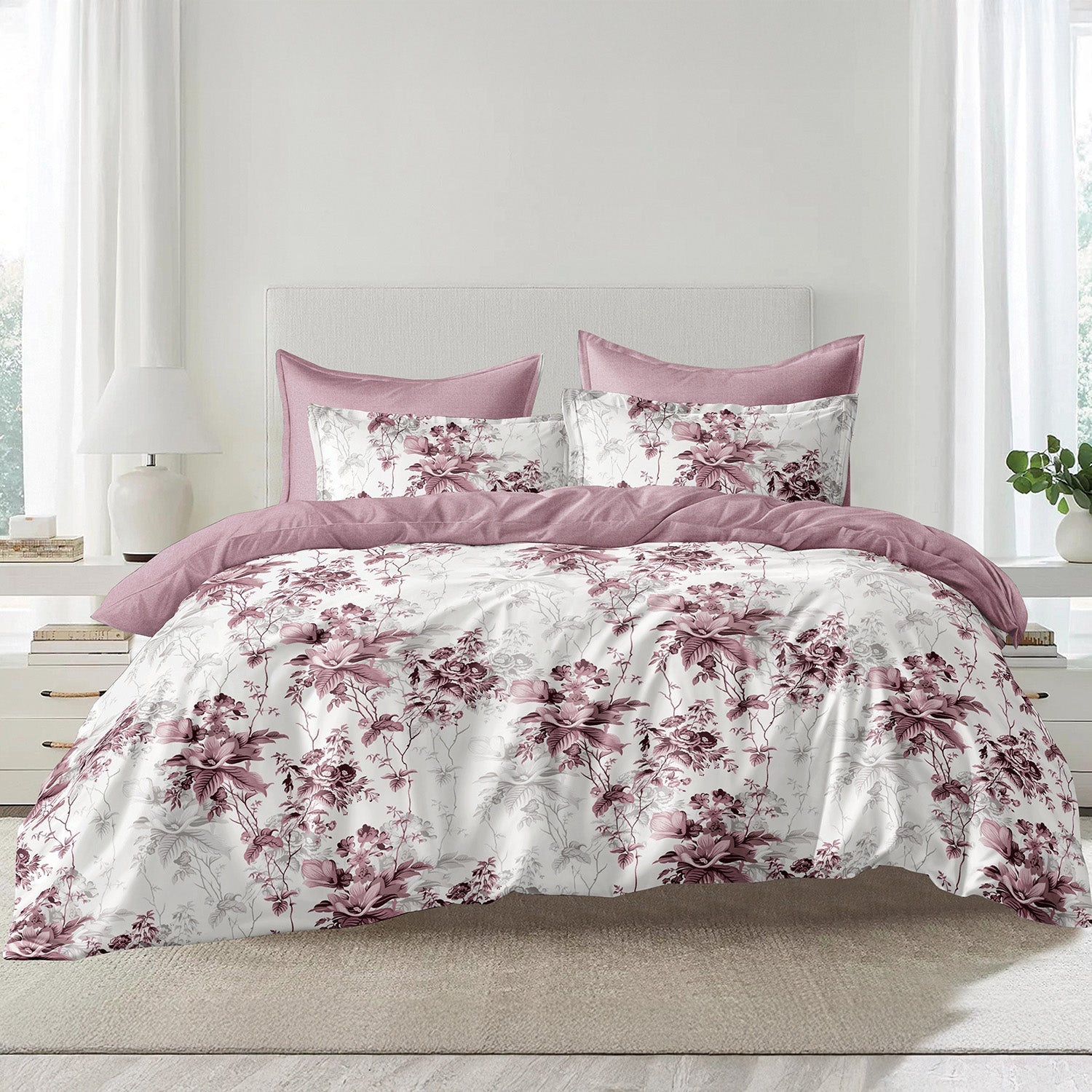 Hillcrest I ComfyLux Printed I 988TC I Fitted Sheet Set I Summer Blanket - Blossora