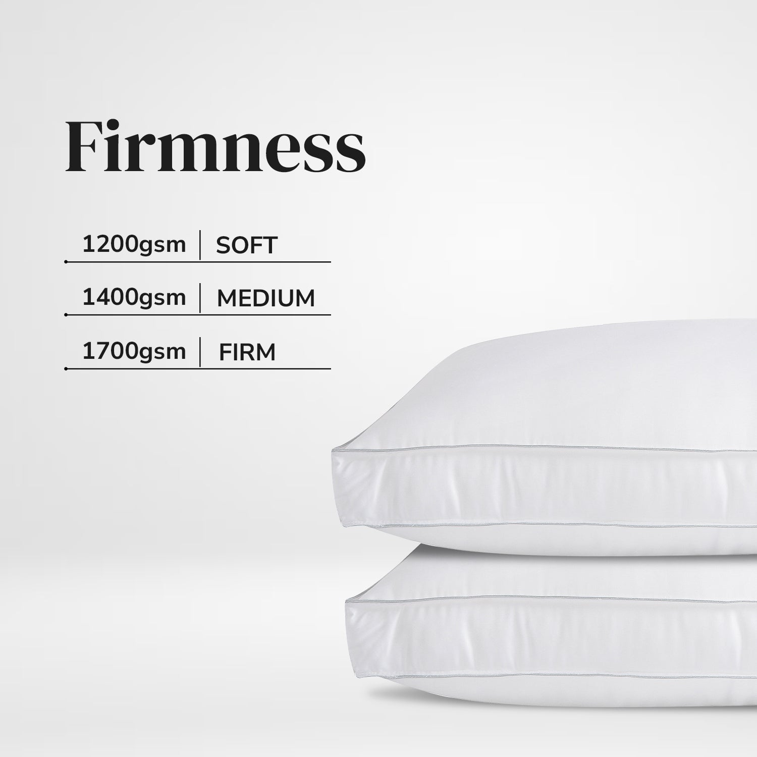 Intero I BambooPRO DownFeel¬Æ I Pillow ‚Äì Soft 1200g, Medium 1400g & Firm 1700g Support