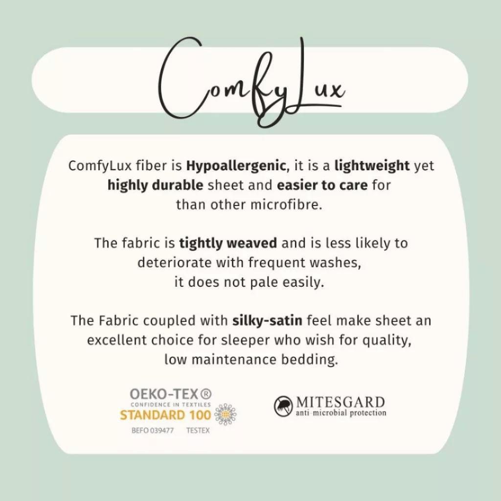 Hillcrest I 988TC ComfyLux I Printed Bedding Collection I Fitted Sheet Set - Petalux