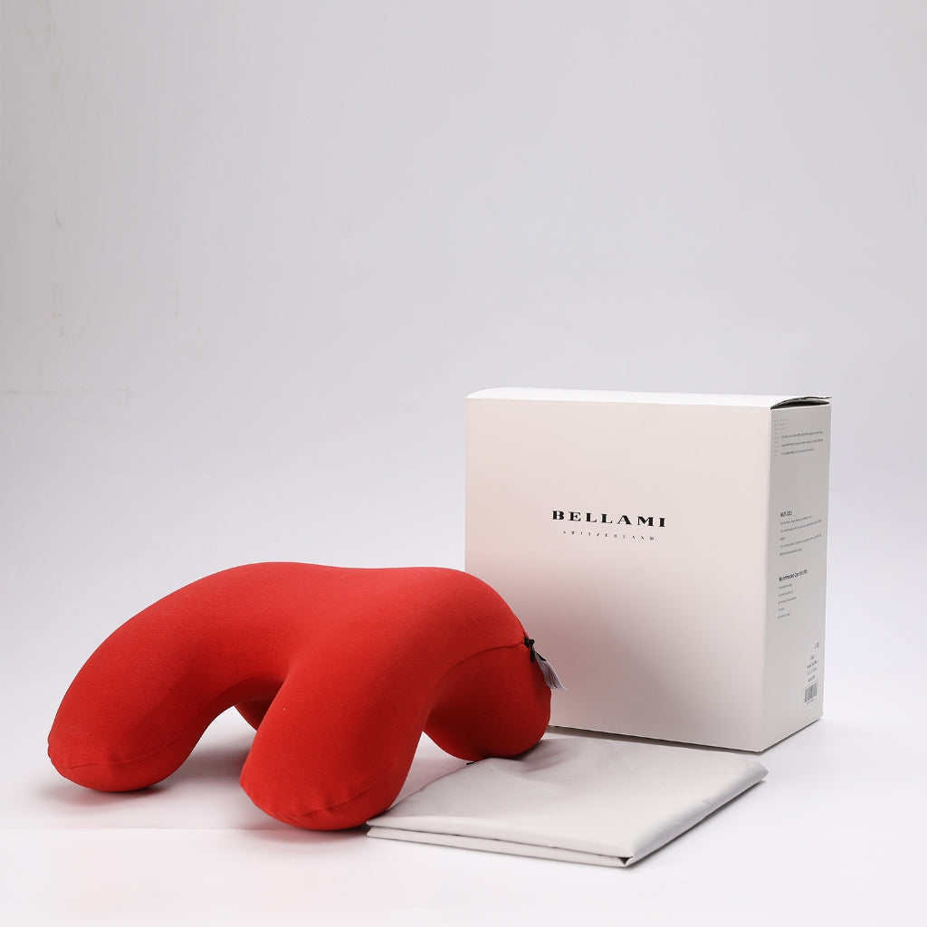 Bellami Plus Nap Pillow I Ergonomic Memory Foam I Neck & Shoulder Support I Soft & Cooling I Travel Friendly