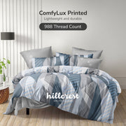 Hillcrest I ComfyLux Printed I 988TC I Fitted Sheet Set I Summer Blanket - Urban