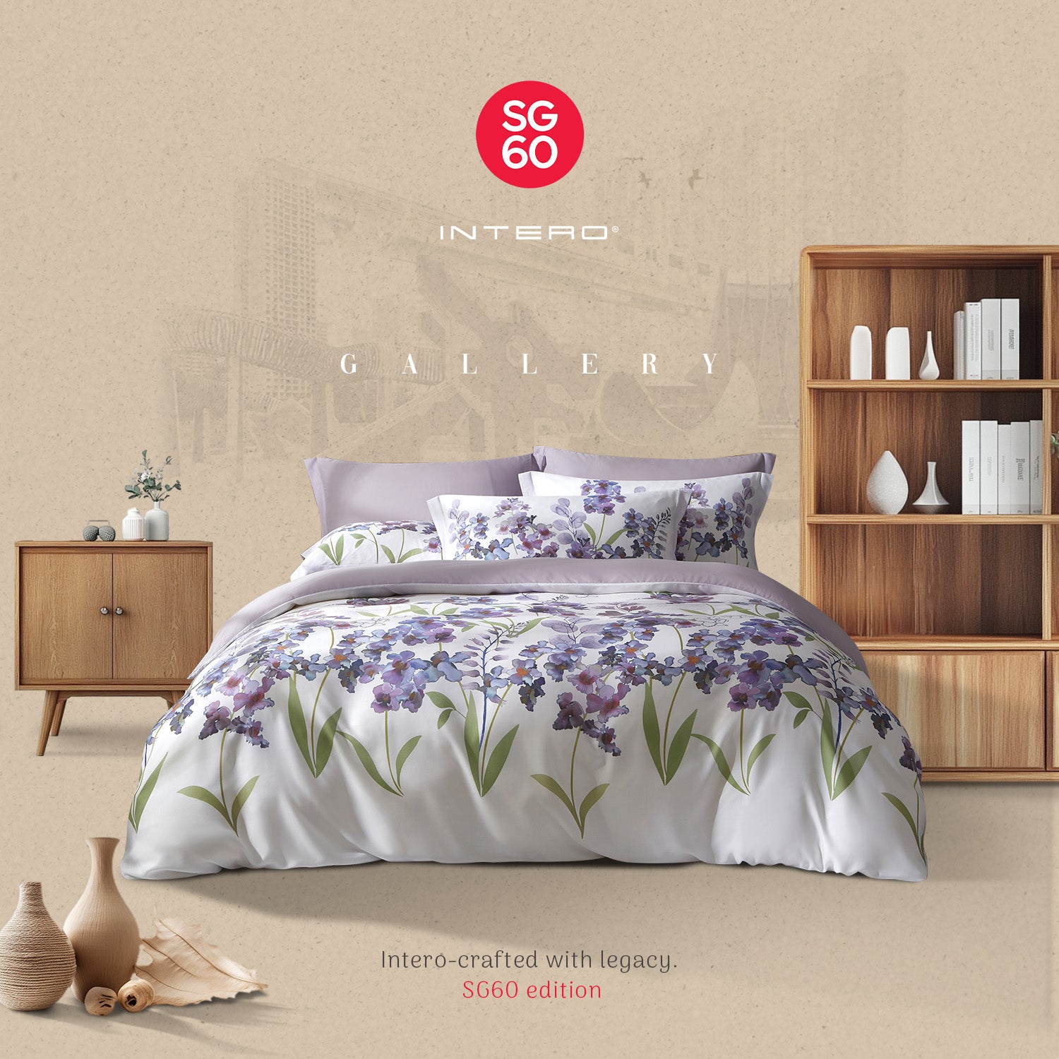 Intero SG60 Early Bird Special | Vanda Orchids Collection | Queen & King Bed Sets - Iris
