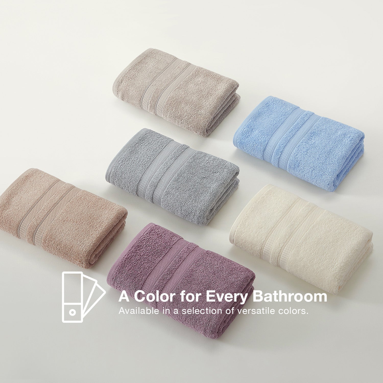 MDC Egyptian Cotton Luxury Bath Towel – 70 x 140cm - Heather