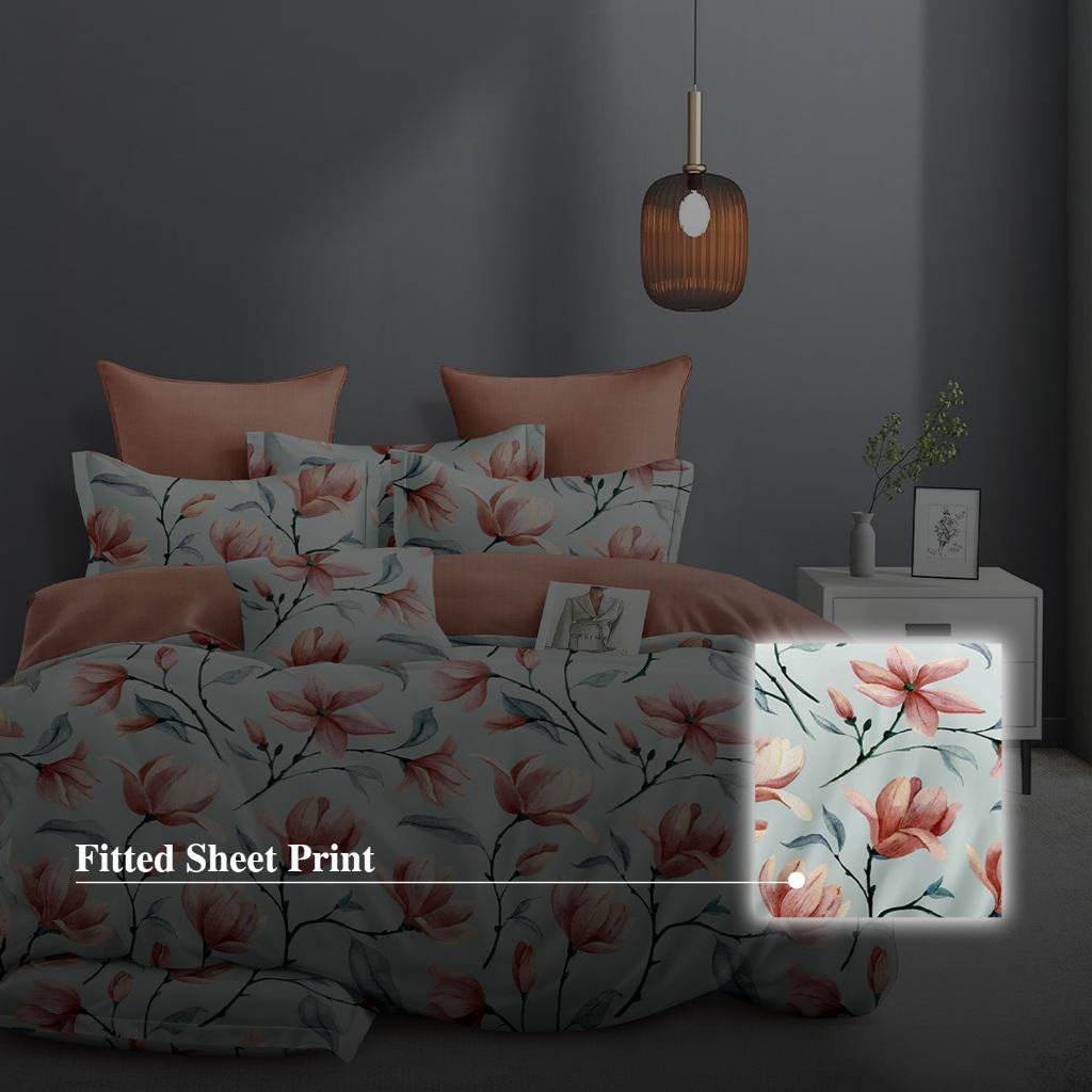 Hillcrest I 988TC ComfyLux I Printed Bedding Collection I Fitted Sheet Set - Petalux