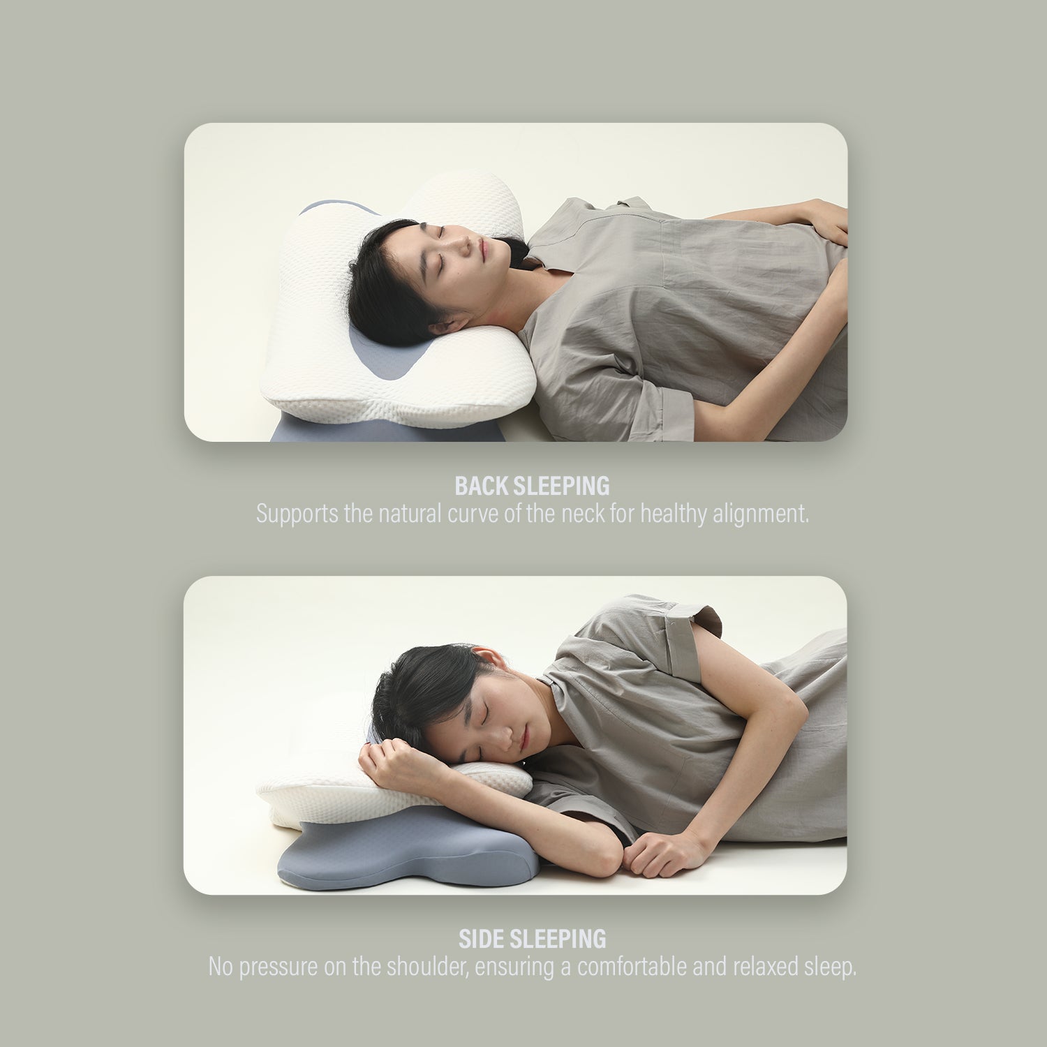 Bellami I Double Comfort I Memory Foam Pillow I Dual-Sided Cooling & Support I Ergonomic I Soft & Breathable
