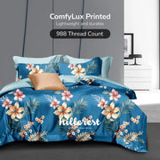 Hillcrest I 988TC ComfyLux I Printed Bedding Collection I Fitted Sheet Set - Florune
