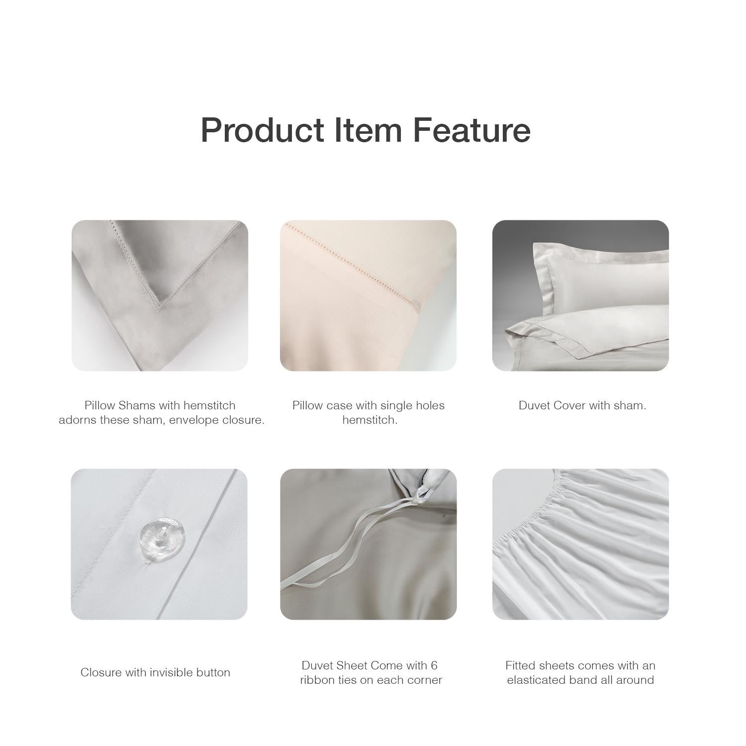 Bellami Heirloom Classic - Hemstitch Tencel Pro 1300TC Chris Bed Set