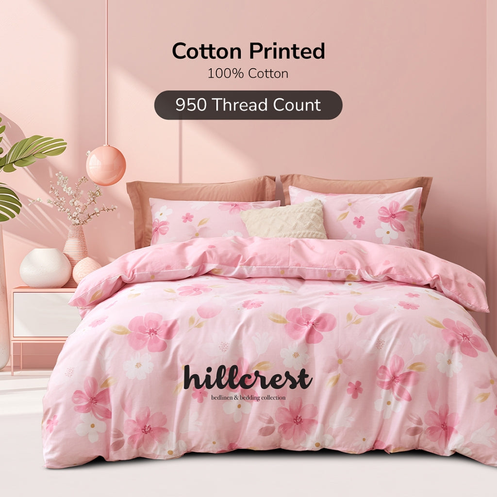Hillcrest I Cotton Printed I 950TC I Fitted Sheet Set I Bed Set I HC0924 - 1