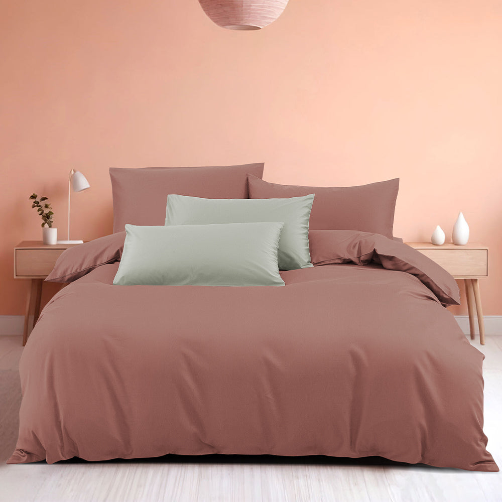 Marie Claire I MORPHEUS I Solid 100% Cotton I 950TC I Fitted Sheet Set I Pillow Case I Bolster Case - 6 Colour