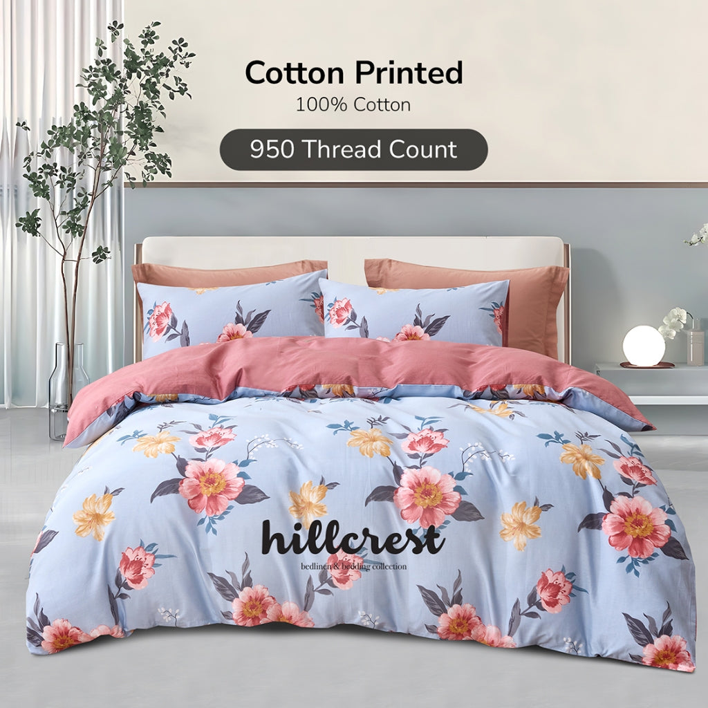 Hillcrest I Cotton Printed I 950TC I Fitted Sheet Set I Bed Set I HC0924 OE 2