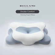 Bellami I Double Comfort I Memory Foam Pillow I Dual-Sided Cooling & Support I Ergonomic I Soft & Breathable