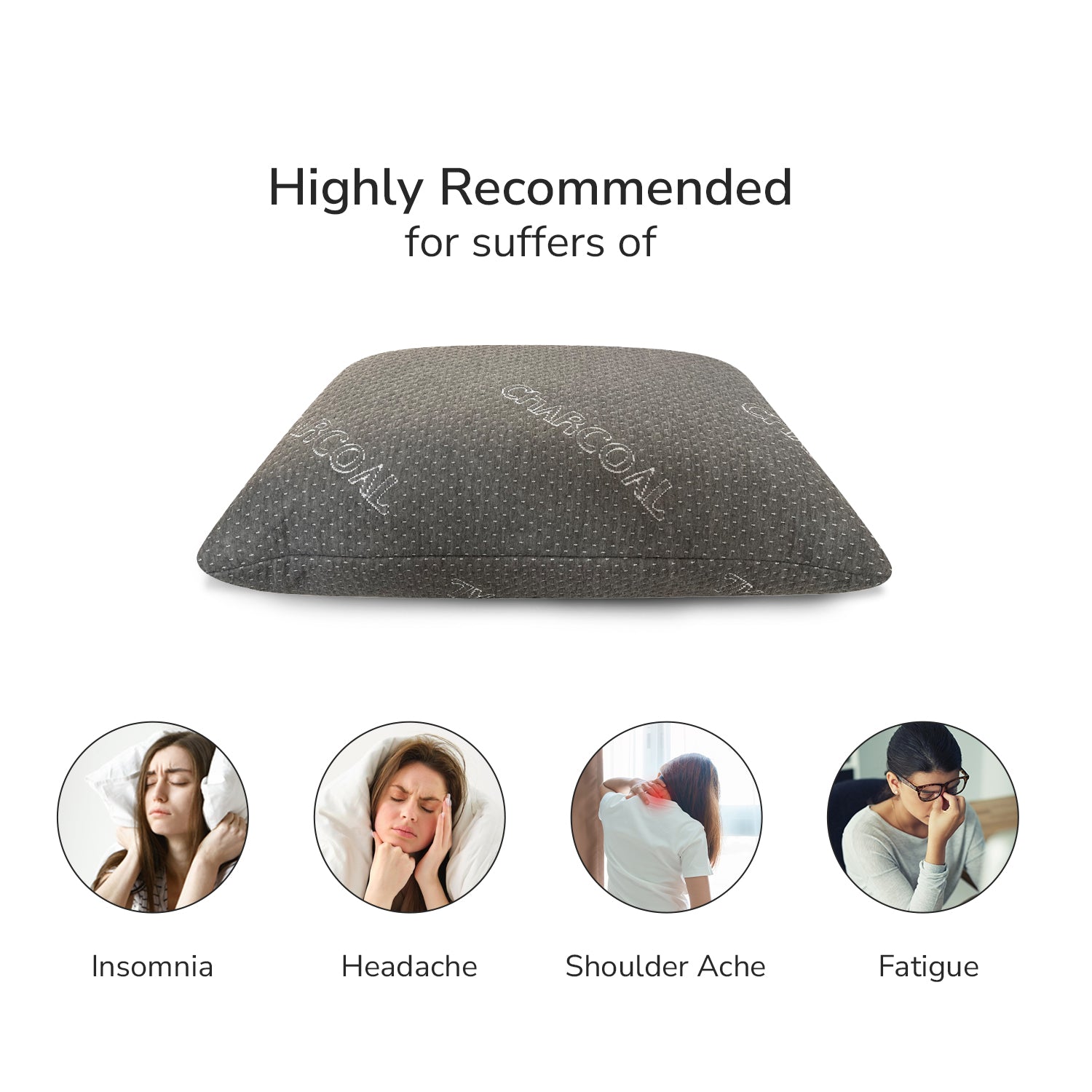 Intero I Charcoal Sensation I Memory Foam Pillow