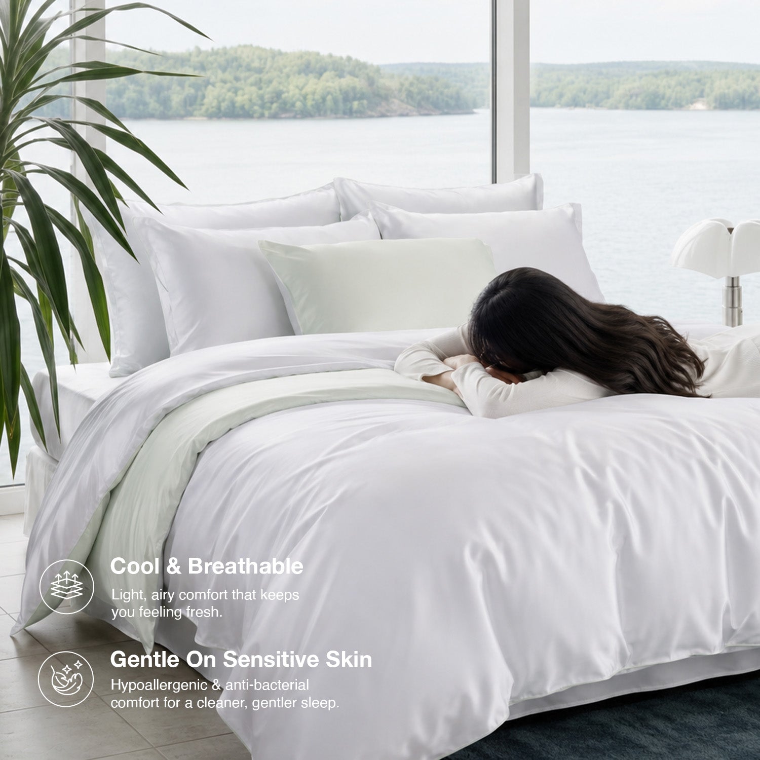 Bellami Trinity Calvi Duo Piping BambooPro Luxury Bedding Set