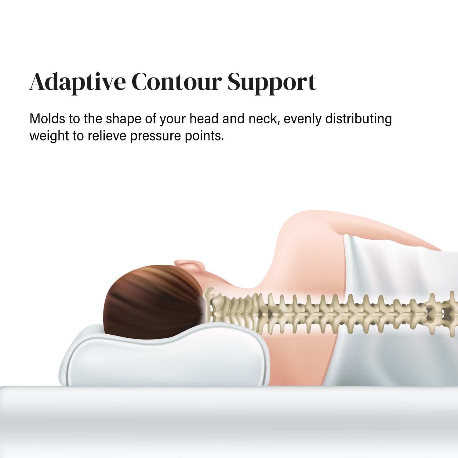 Intero I Visco-AIR Premium I BambooPRO Charcoal I Memory Foam Pillow I Contour Soft & Firm