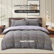 Marie Claire Lumine Printed 100% Combed Cotton 1000TC | Fitted Sheet Set I Bed Set - MC0525CTN-05