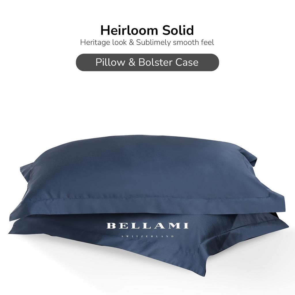 Bellami Heirloom Basic 2.0 Solid Beddings | Fitted Sheet | Bed Set | Pillow Case | Bolster Case - 1300TC Aris Organic Cotton & Lyocell