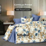 Hillcrest I 988TC ComfyLux I Printed Bedding Collection I Fitted Sheet Set - Aurevia
