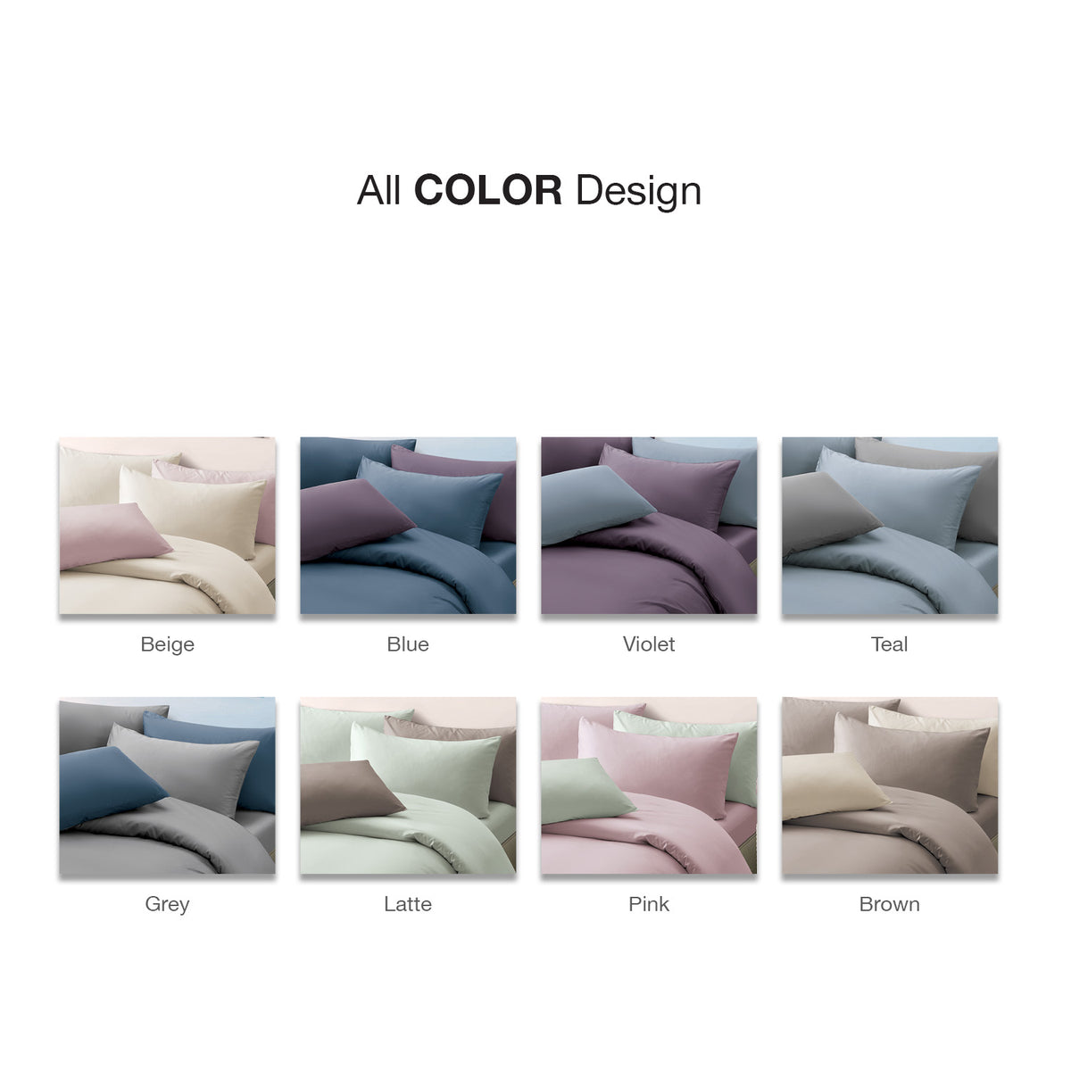 IE Maison Cotton Solid 100% Combed Cotton 1200 Thread Count Fitted Sheet Set - Brown