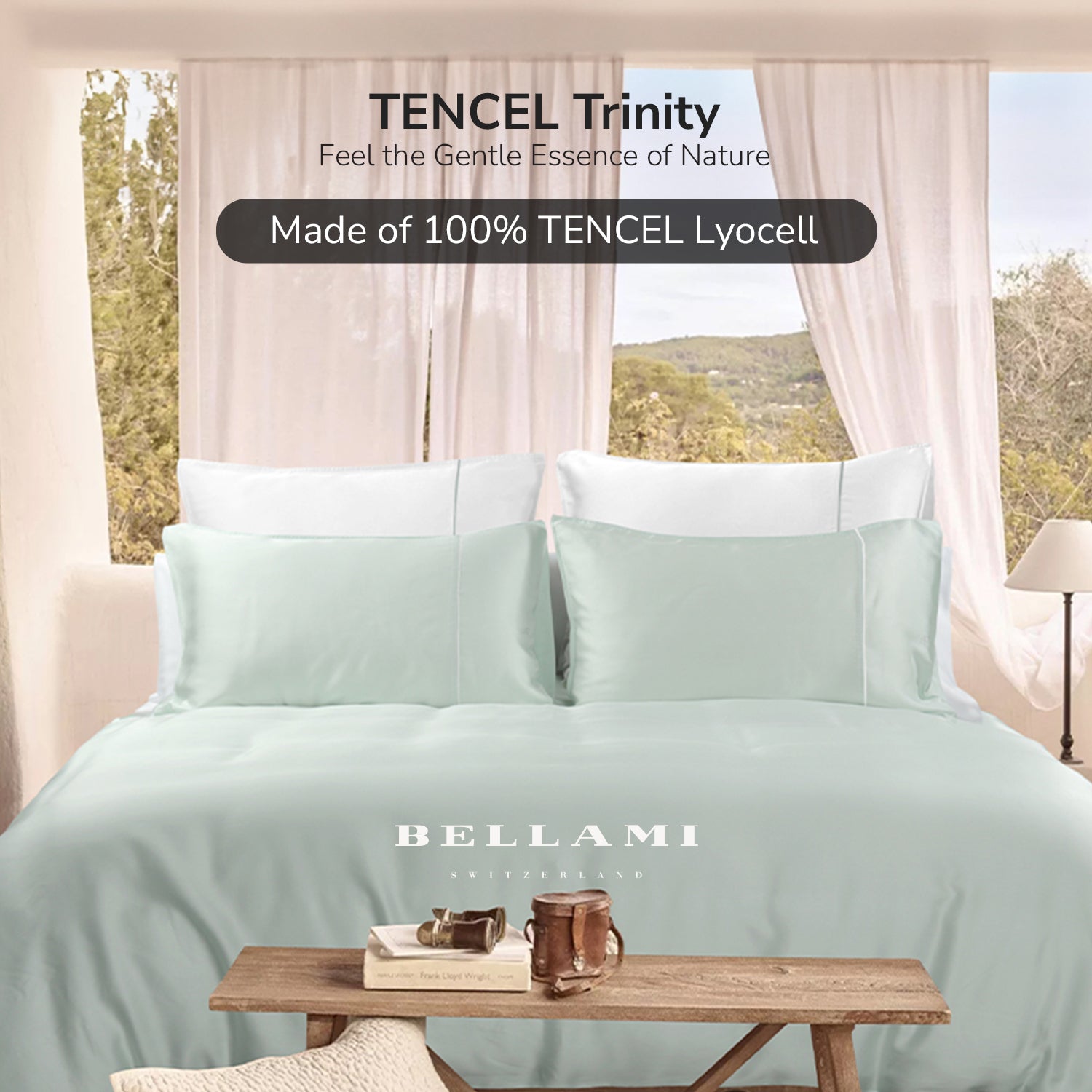 Bellami I Nano Puzzle Mini I Trinity 100% TENCEL‚Ñ¢ Solid I 1100TC I Fitted Sheet Set I Bed Set I Pillow Case I Bolster Case - 6 Colours