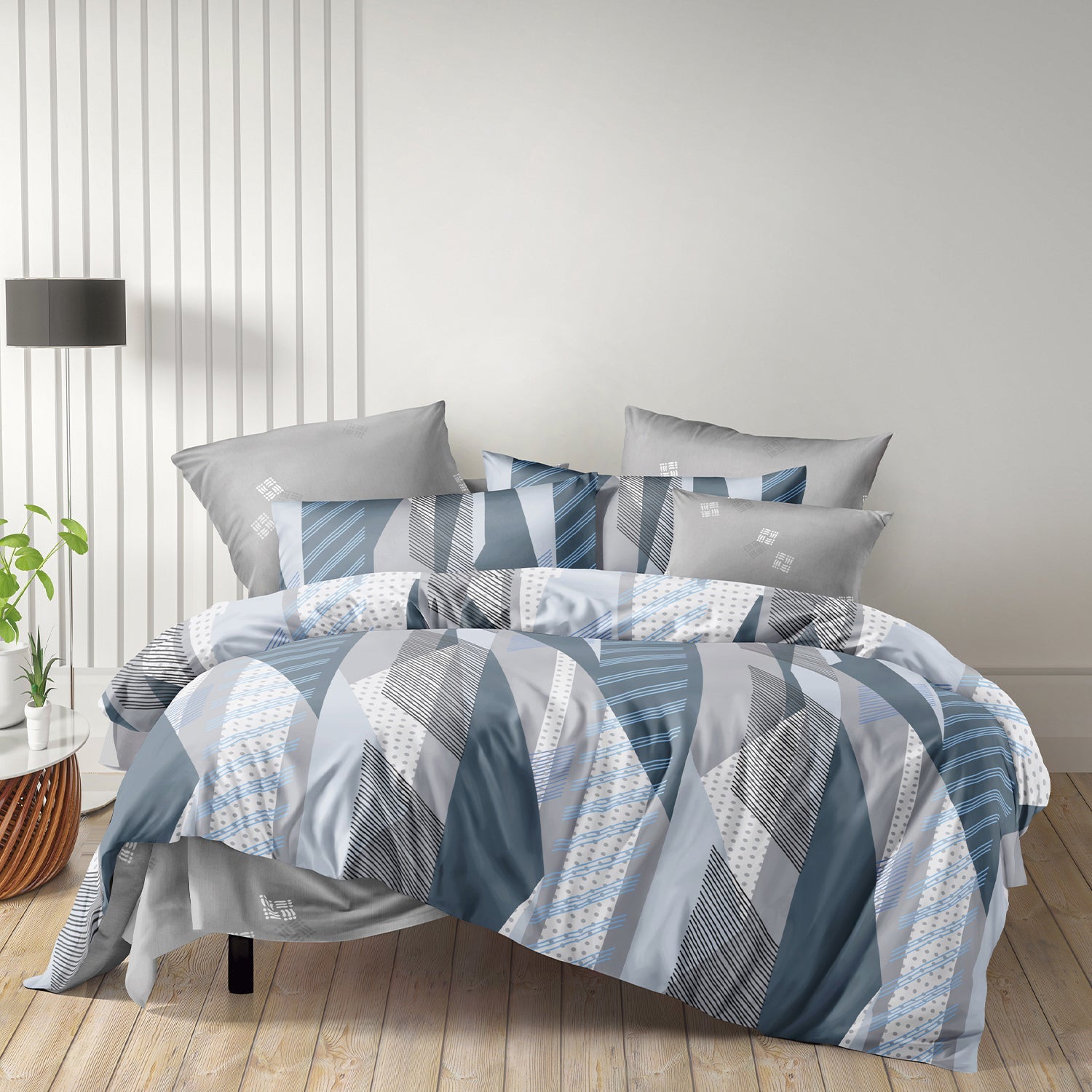 Hillcrest I ComfyLux Printed I 988TC I Fitted Sheet Set I Summer Blanket - Urban