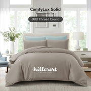 Hillcrest I ComfyLux Solid I 988TC Fitted Sheet Set I NO Quilt Cover - Pale Olive Brown