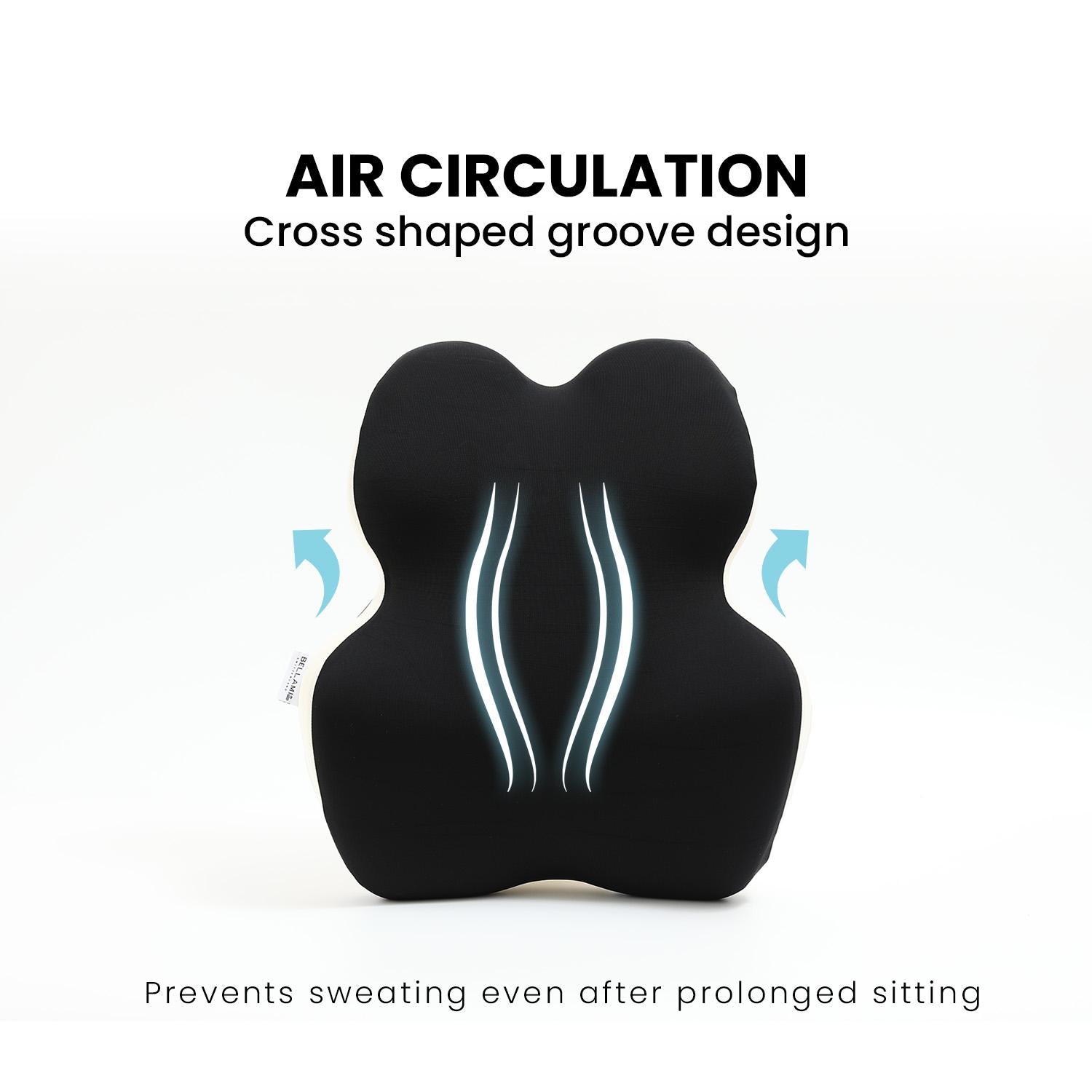 Bellami Plus Support X Memory Foam Pillow Ergonomic Compact Support Travel Pillow