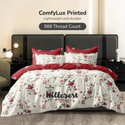 Hillcrest I 988TC ComfyLux I Printed Bedding Collection I Fitted Sheet Set - Rosara