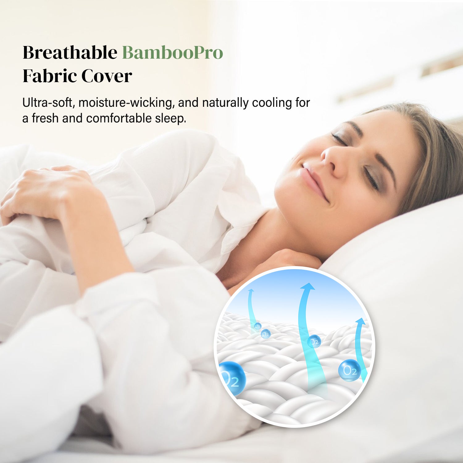 Intero I Visco-AIR Premium I BambooPRO Charcoal I Memory Foam Pillow I Contour Soft & Firm