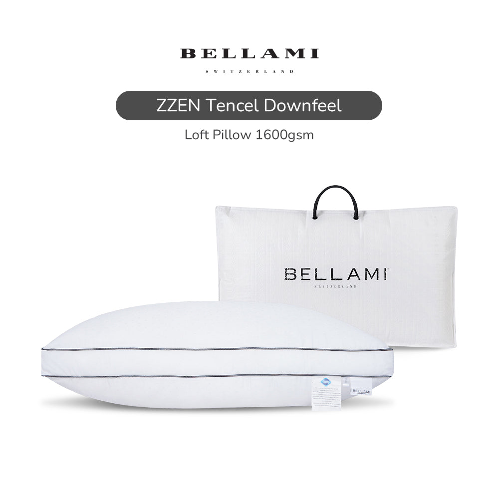Bellami I ZZEN 100% TENCEL‚Ñ¢ Cover DownFeel¬Æ I Loft Pillow ‚Äì 1600g