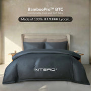 Intero BambooPro Beyond Thread Count Geo Jacquard Luxury Bedding Set - Charcoal