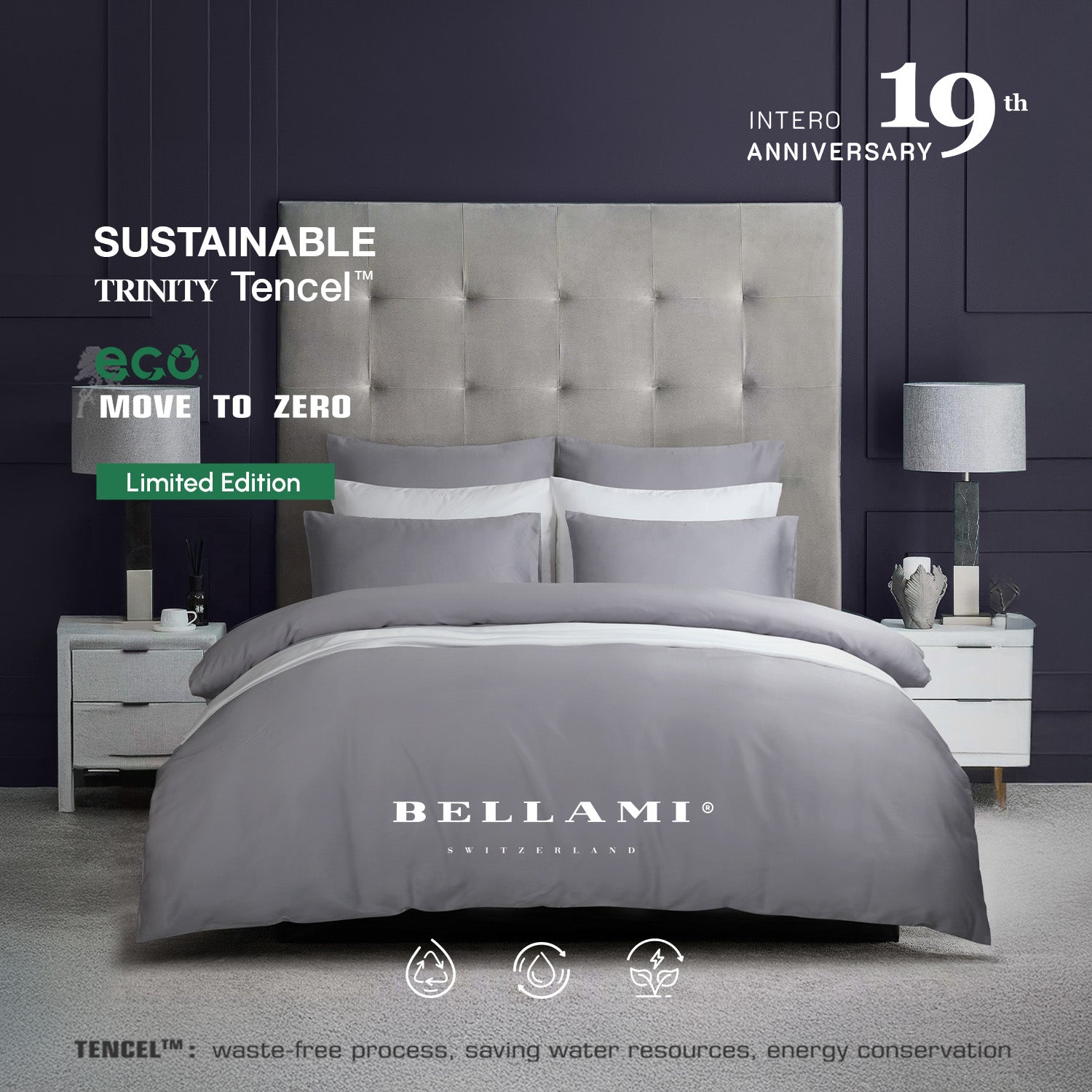 BELLAMI I Sustainable TENCEL™ 1200TC Bed Set with Sheets & Pillowcases