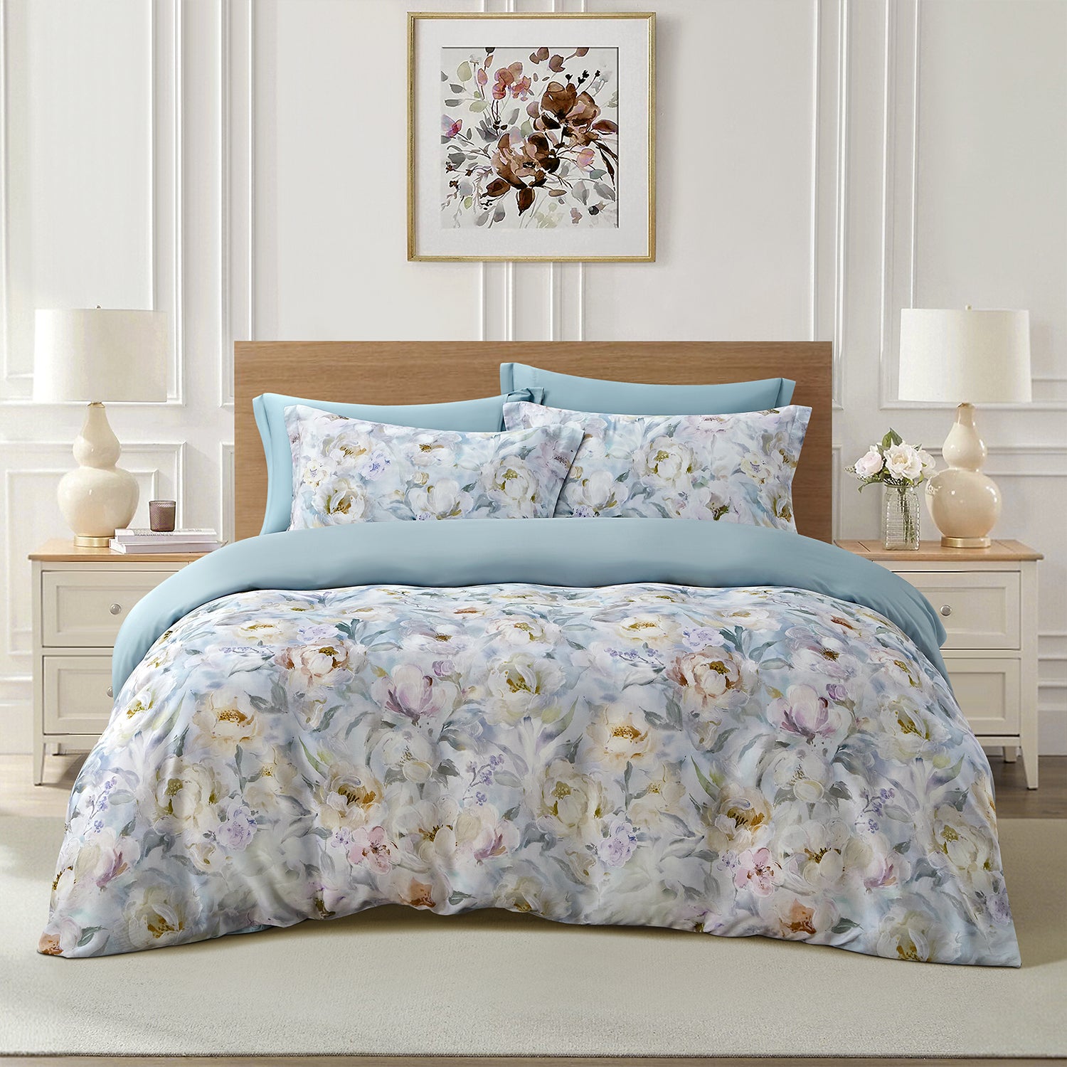 Marie Claire I MONTAIGNE I Lyocell Printed I 1000TC I Fitted Sheet I Bed Set - MC0425LY-03