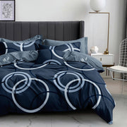 Hillcrest I 988TC ComfyLux I Printed Bedding Collection I Fitted Sheet Set I Summer Blanket - Blue Ripple