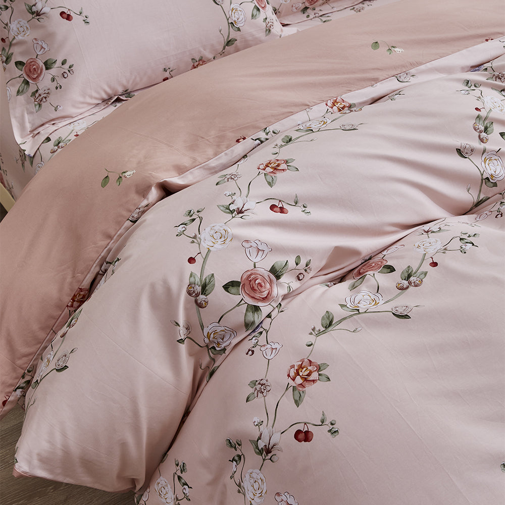 Marie Claire I Lumine 100% Combed Cotton I 1000TC I Fitted Sheet Set I Bed Set - Cherri