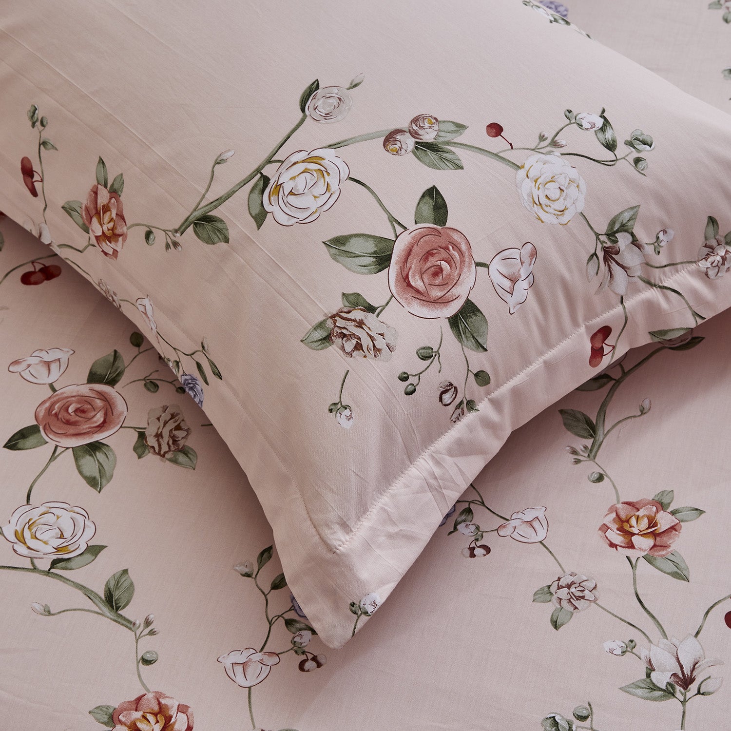 Marie Claire I Lumine 100% Combed Cotton I 1000TC I Fitted Sheet Set I Bed Set - Cherri