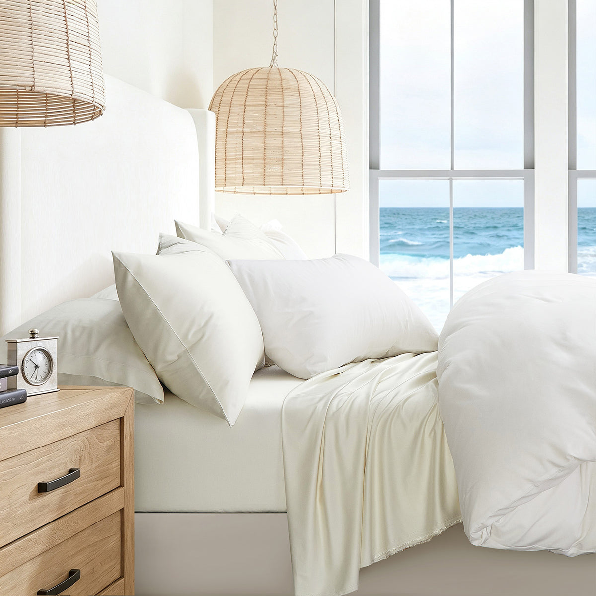 Intero BambooPro Beyond Thread Count Mono 2.0 Fitted Sheet Set - Ivory