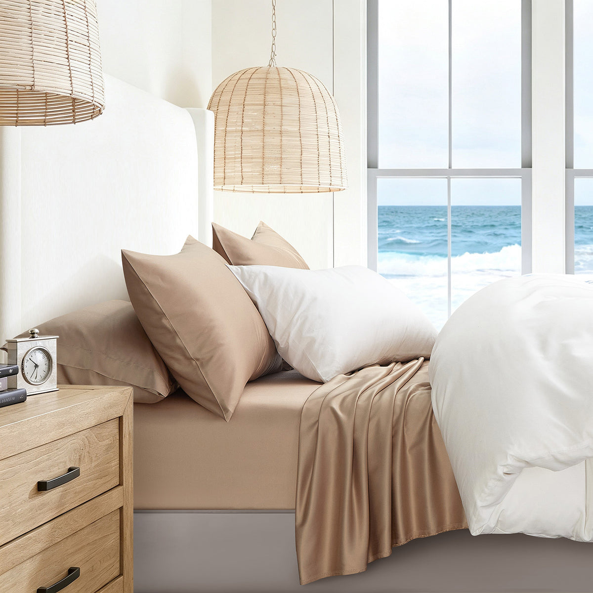 Intero BambooPro Beyond Thread Count Mono 2.0 Fitted Sheet Set - Taupe