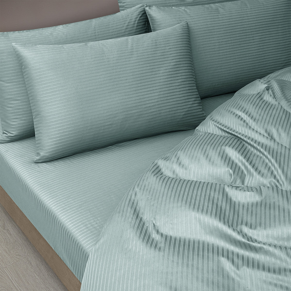 IE Maison Cotton Dobby 1100TC Fitted Sheet Set I Bed Set - Celadon