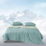Intero Glacier Reversible Cooling Blanket – Dual-Sided Cooling Comfort - Sage Green / Celadon Green