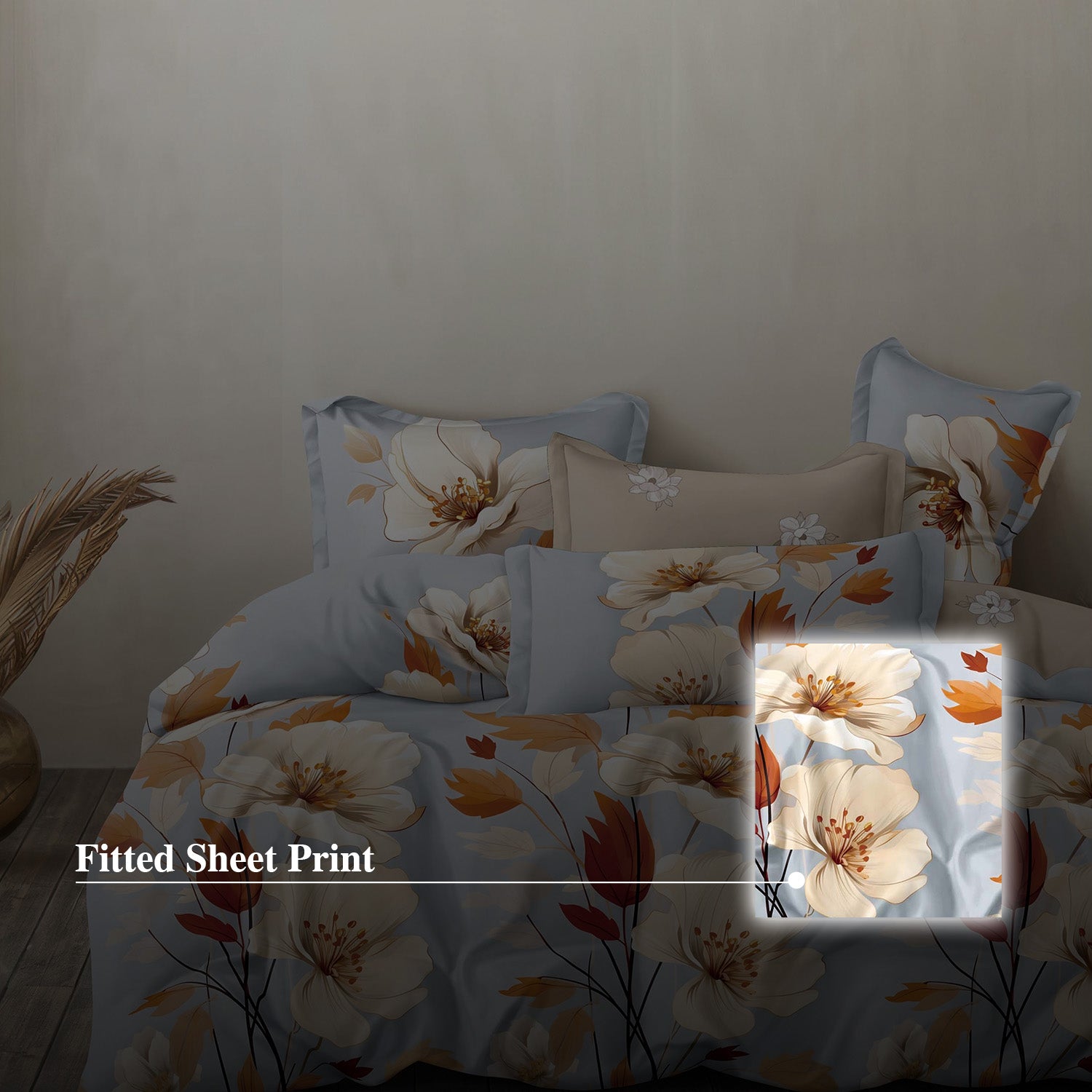Hillcrest I 988TC ComfyLux I Printed Fitted Sheet Set - Comfort
