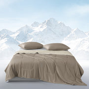 Intero Glacier Reversible Cooling Blanket – Dual-Sided Cooling Comfort - Drab Olive / Cream