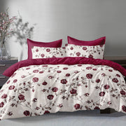 Hillcrest I 988TC ComfyLux I Printed Fitted Sheet Set - Crimson