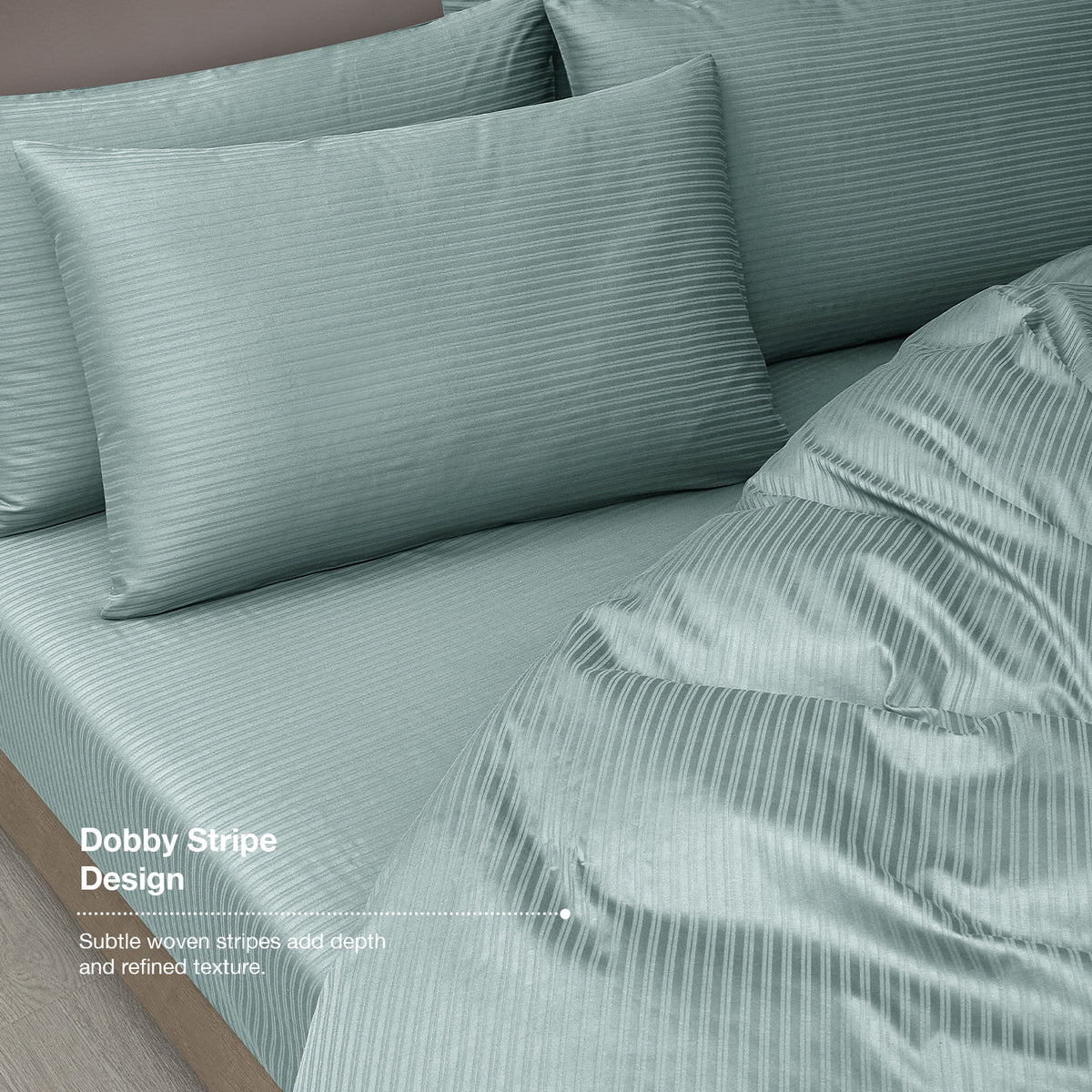 IE Maison Cotton Dobby 1100TC Fitted Sheet Set I Bed Set - White