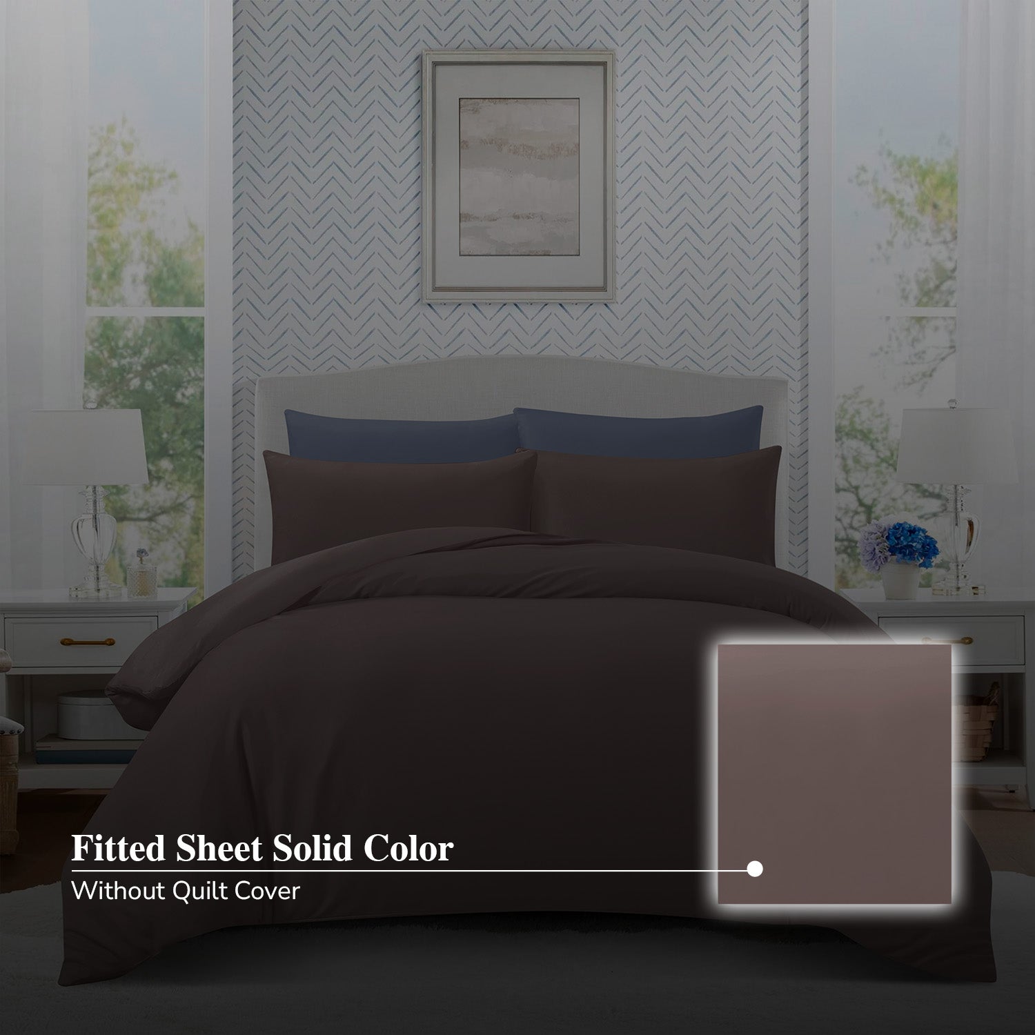 Hillcrest ComfyLux Solid 988TC | Fitted Sheet Set I No Quilt Cover - 6 Colour